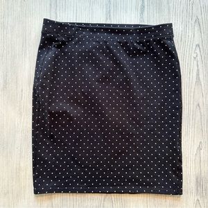 Black and White Polka Dot Mini Skirt
